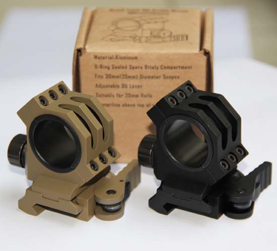 ARMY FORCE GG&G Type Quick Lock QD Scope Mount (30mm/25mm,Black)